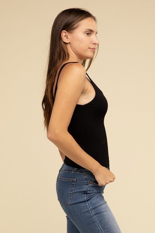 Double Layer Round Neck Tank Top - Happily Ever Atchison Shop Co.