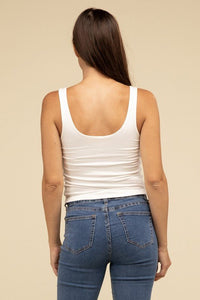 Double Layer Round Neck Tank Top - Happily Ever Atchison Shop Co.