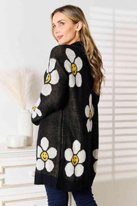 Double Take Floral Button Down Longline Cardigan - Happily Ever Atchison Shop Co.