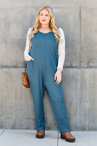 Double Take Full Size Sleeveless Straight Jumpsuit - Happily Ever Atchison Shop Co.