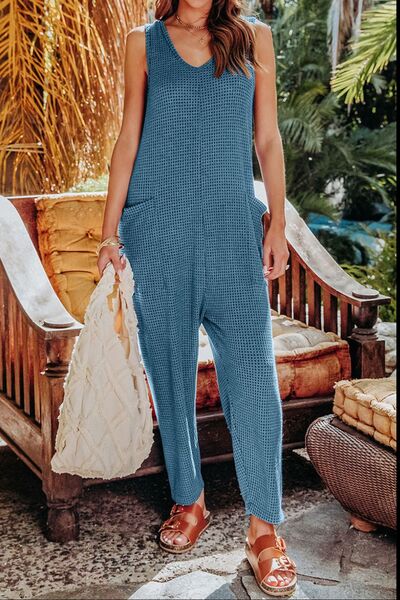 Double Take Full Size Sleeveless Straight Jumpsuit - Happily Ever Atchison Shop Co.