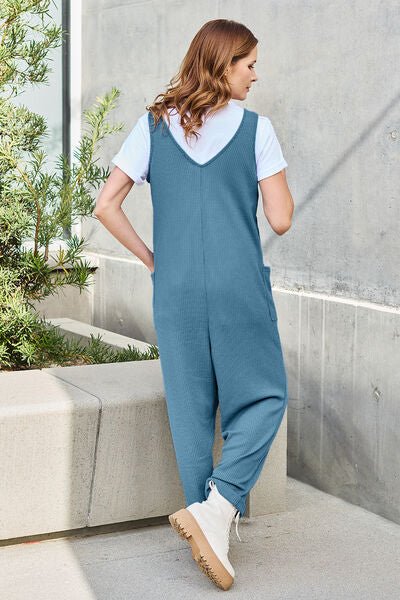 Double Take Full Size Sleeveless Straight Jumpsuit - Happily Ever Atchison Shop Co.