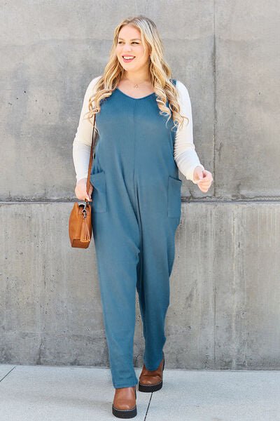 Double Take Full Size Sleeveless Straight Jumpsuit - Happily Ever Atchison Shop Co.