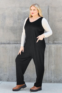 Double Take Full Size Sleeveless Straight Jumpsuit - Happily Ever Atchison Shop Co.