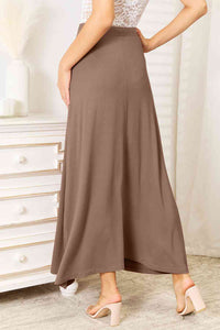 Double Take Full Size Soft Rayon Drawstring Waist Maxi Skirt Rayon - Happily Ever Atchison Shop Co.