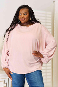 Double Take Ribbed Long Sleeve Top - Happily Ever Atchison Shop Co.