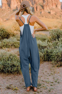 Double Take V-Neck Sleeveless Jumpsuit with Pocket - Happily Ever Atchison Shop Co.