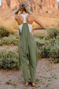 Double Take V-Neck Sleeveless Jumpsuit with Pocket - Happily Ever Atchison Shop Co.