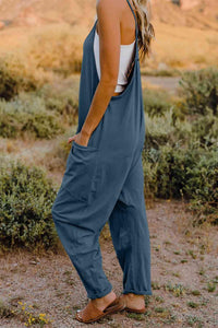 Double Take V-Neck Sleeveless Jumpsuit with Pocket - Happily Ever Atchison Shop Co.