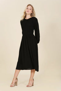 Dressed Up Ruched Midi Dress - Happily Ever Atchison Shop Co.