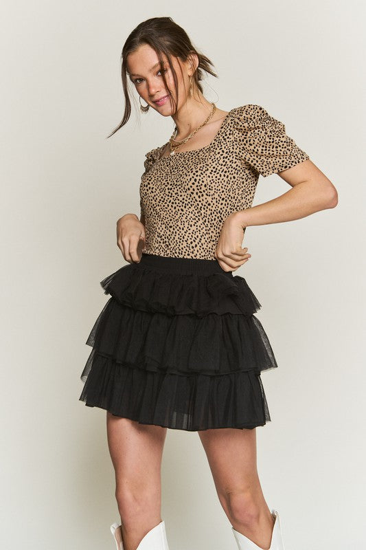 SOLID MESH TIERED SKIRTS - Happily Ever Atchison Shop Co.  