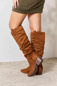 East Lion Corp Block Heel Knee High Boots - Happily Ever Atchison Shop Co.