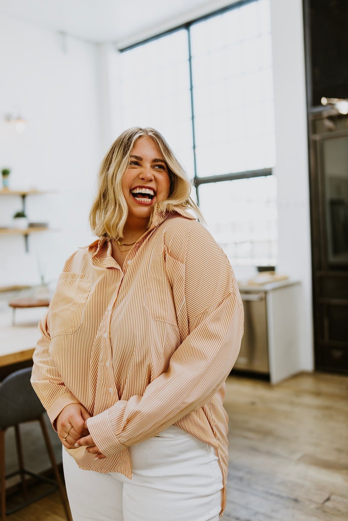 Easy On The Eyes Striped Button Up - Happily Ever Atchison Shop Co.