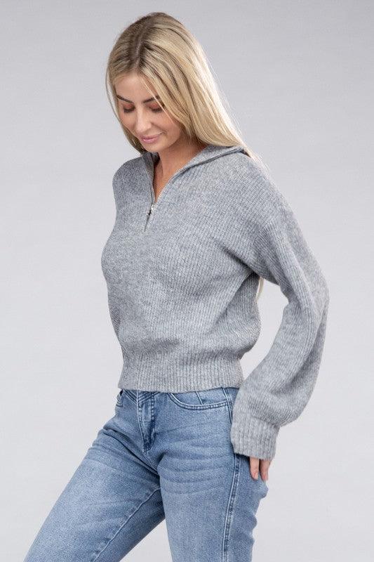 Easy-Wear Half-Zip Pullover - Happily Ever Atchison Shop Co.