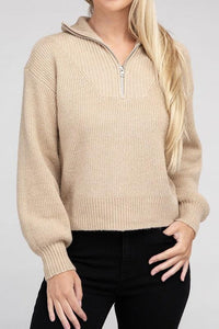 Easy-Wear Half-Zip Pullover - Happily Ever Atchison Shop Co.