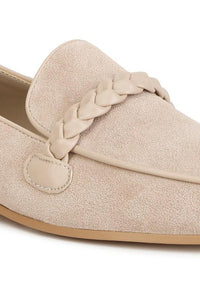 Echo Suede Leather Braided Detail Loafers - Happily Ever Atchison Shop Co.