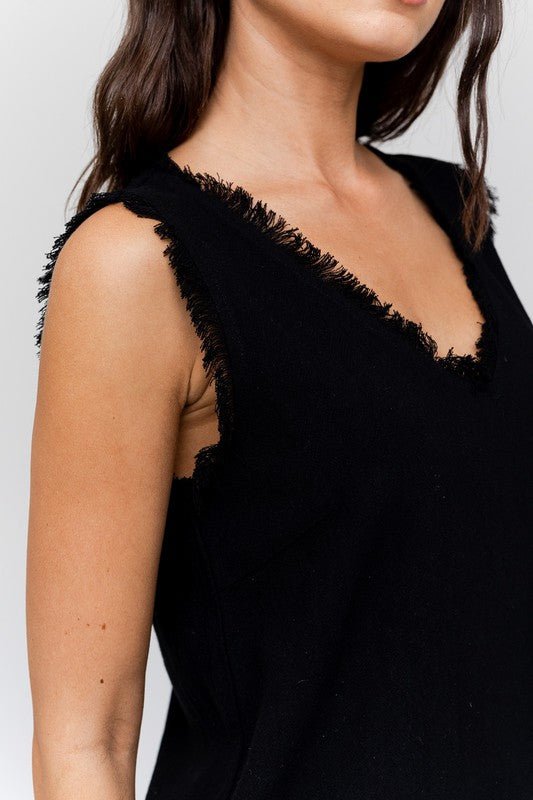 Edgy Frayed Top - Happily Ever Atchison Shop Co.