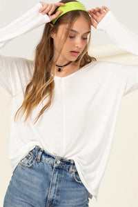 Effortless Endeavor Oversized Long Sleeve Top - Happily Ever Atchison Shop Co.