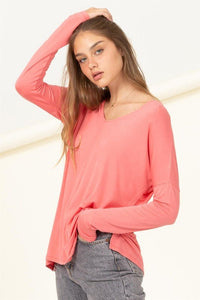 Effortless Endeavor Oversized Long Sleeve Top - Happily Ever Atchison Shop Co.