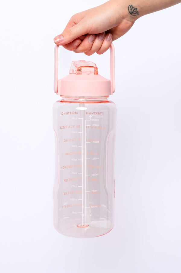 Elevated Water Tracking Bottle in Pink - Happily Ever Atchison Shop Co.