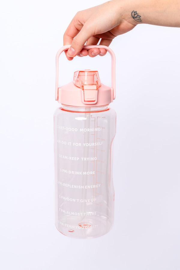 Elevated Water Tracking Bottle in Pink - Happily Ever Atchison Shop Co.