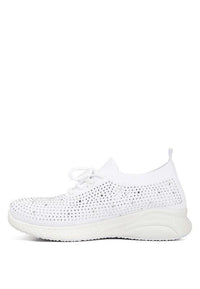 Elizha Stud Embellished Lace Up Sneakers - Happily Ever Atchison Shop Co.