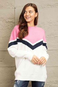 e.Luna Chevron Pullover Sweater - Happily Ever Atchison Shop Co.