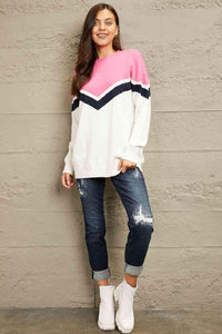 e.Luna Chevron Pullover Sweater - Happily Ever Atchison Shop Co.