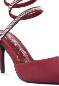 Elvira Rhinestone Embellished Strap Up Sandals - Happily Ever Atchison Shop Co.