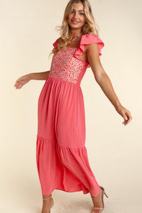 EMBROIDERY DOT WOVEN MAXI WITH SIDE POCKETS - Happily Ever Atchison Shop Co.