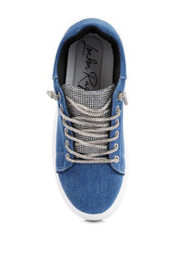 Ena Rhinestone Embellished Denim Sneakers - Happily Ever Atchison Shop Co.