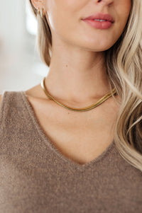 Enlighten Me Gold Plated Chain Necklace - Happily Ever Atchison Shop Co.