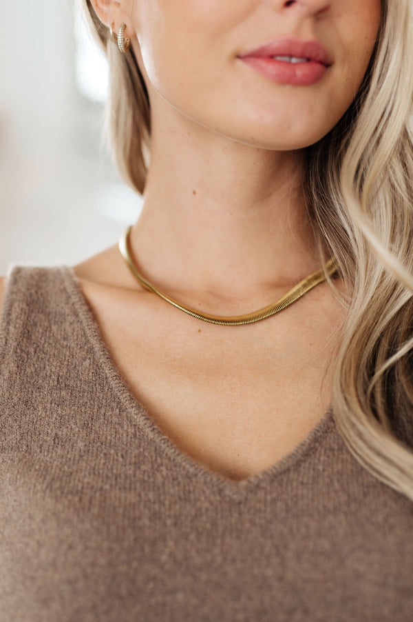 Enlighten Me Gold Plated Chain Necklace - Happily Ever Atchison Shop Co.