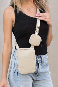 Eva Clippable/ Removable Coin Pouch Crossbody - Happily Ever Atchison Shop Co.