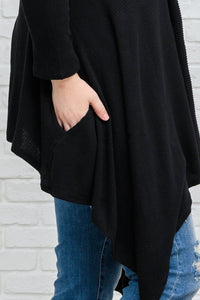 Ever Soft Cascade Cardigan With Pockets In Black - Happily Ever Atchison Shop Co.