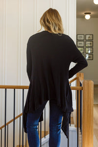 Ever Soft Cascade Cardigan With Pockets In Black - Happily Ever Atchison Shop Co.