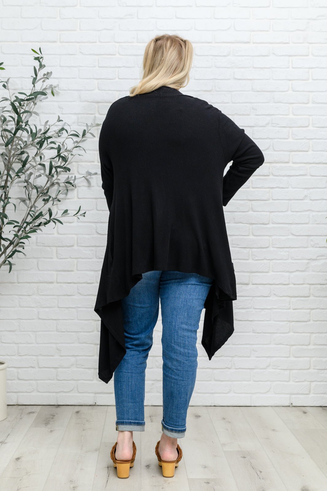 Ever Soft Cascade Cardigan With Pockets In Black - Happily Ever Atchison Shop Co.