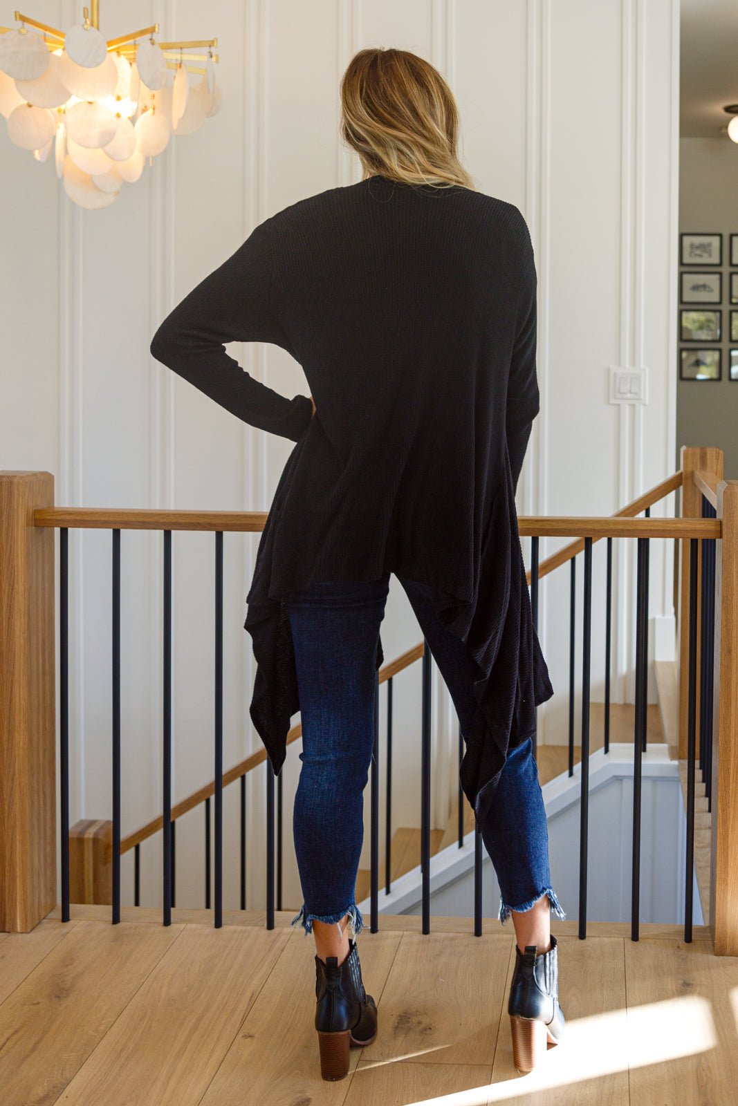 Ever Soft Cascade Cardigan With Pockets In Black - Happily Ever Atchison Shop Co.