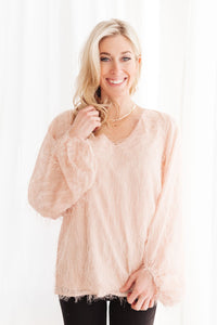 Express Yourself Top in Peach - Happily Ever Atchison Shop Co.