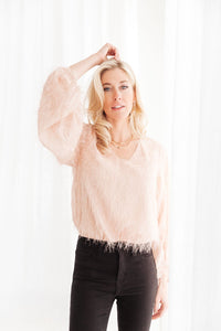 Express Yourself Top in Peach - Happily Ever Atchison Shop Co.