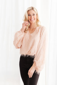 Express Yourself Top in Peach - Happily Ever Atchison Shop Co.