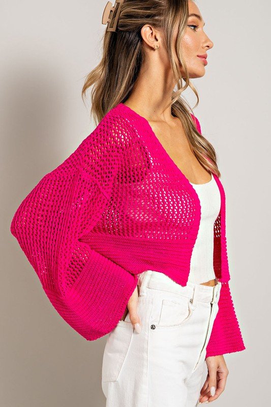 Eyelet Knit Cardigan - Happily Ever Atchison Shop Co.