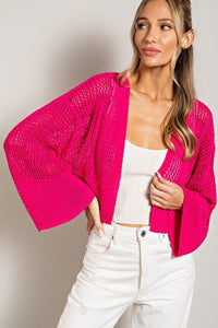 Eyelet Knit Cardigan - Happily Ever Atchison Shop Co.