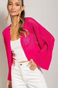 Eyelet Knit Cardigan - Happily Ever Atchison Shop Co.