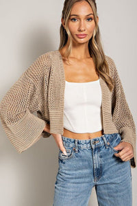 Eyelet Knit Cardigan - Happily Ever Atchison Shop Co.