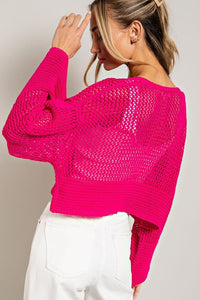 Eyelet Knit Cardigan - Happily Ever Atchison Shop Co.