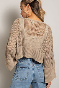 Eyelet Knit Cardigan - Happily Ever Atchison Shop Co.