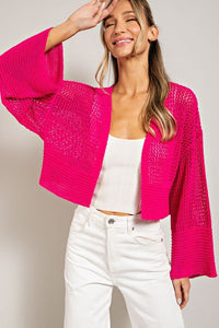 Eyelet Knit Cardigan - Happily Ever Atchison Shop Co.