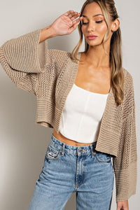 Eyelet Knit Cardigan - Happily Ever Atchison Shop Co.