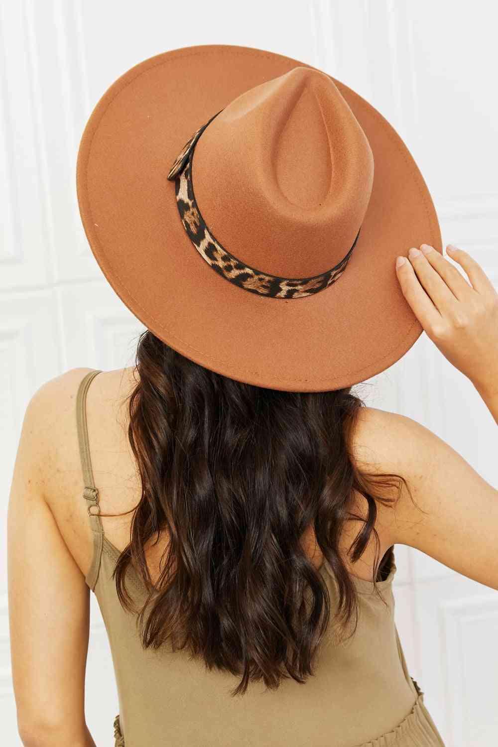 Fame In The Wild Leopard Detail Fedora Hat - Happily Ever Atchison Shop Co.